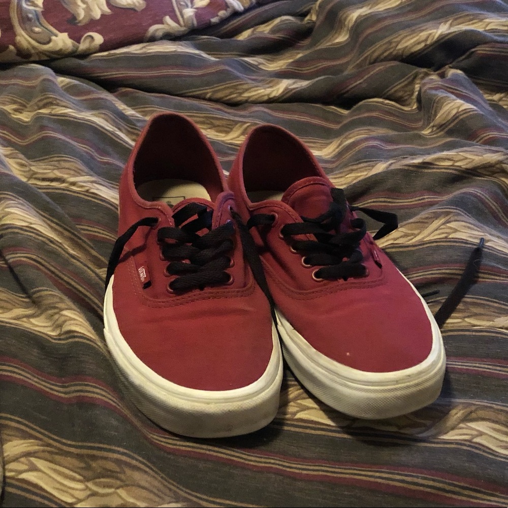 Men Size 10 Burgundy Vans